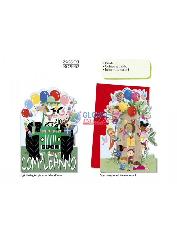 BIGLIETTO COMPLEANNO BIMBI