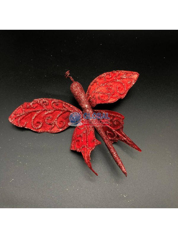 FARFALLA TESSUTO ROSSA