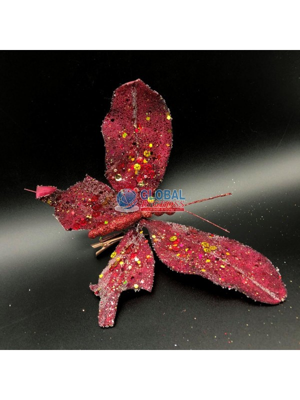 FARFALLA GRANDE ROSSO/ORO