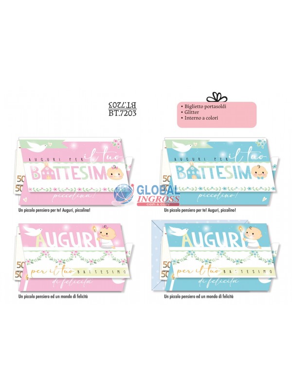 BIGLIETTO BATTESIMO P/S