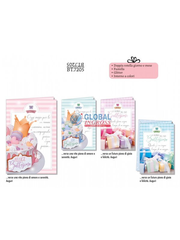 BIGLIETTO BATTESIMO ROTELLA