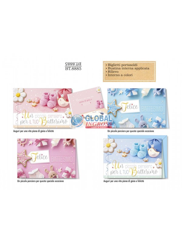 BIGLIETTO BATTESIMO P/S