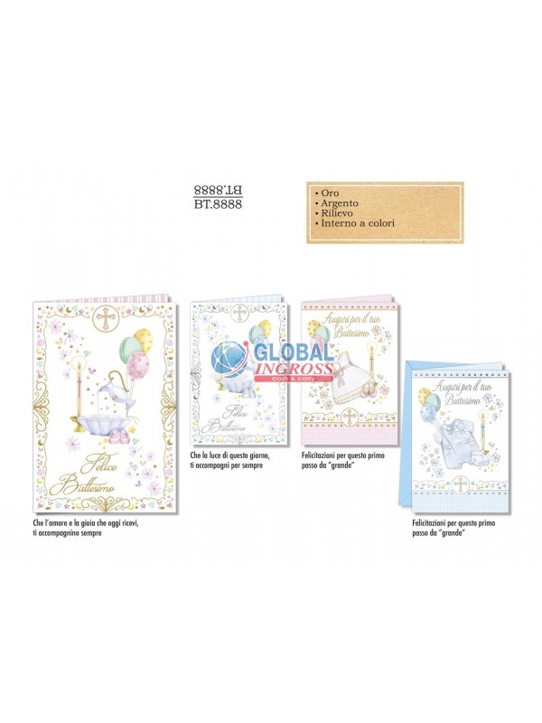 BIGLIETTO BATTESIMO RELIGIOSO
