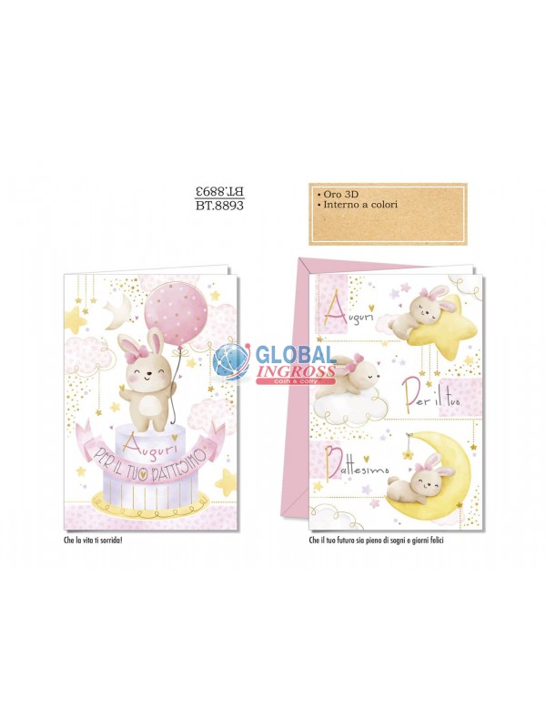 BIGLIETTO BATTESIMO GIRL