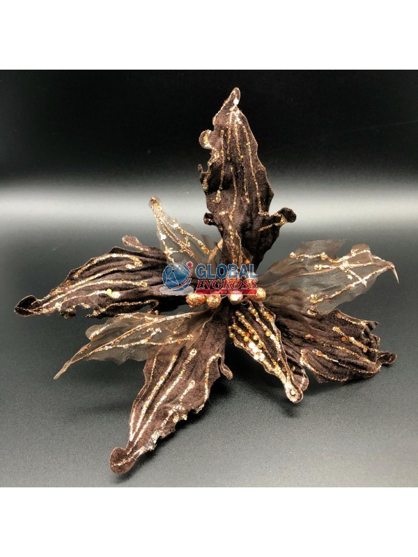 FIORE DECORATIVO VELLUTO CHOCO