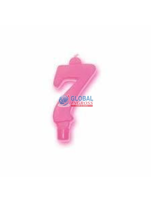 CANDELA NUMERO ROSA 7