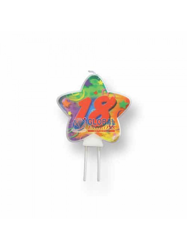 CANDELINA 18 ANNI STAR MULTICOLOR