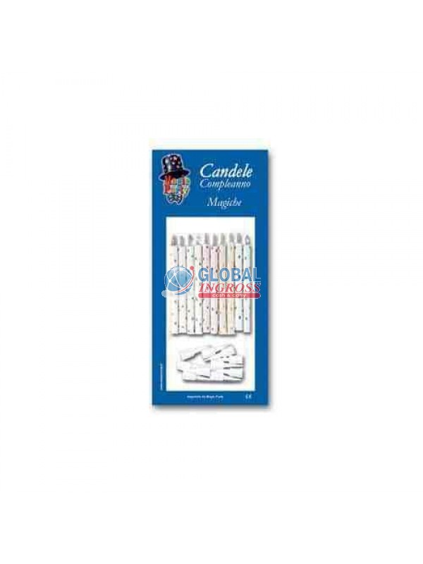 CANDELINE MAGICHE 12pz C/SUPPORTO