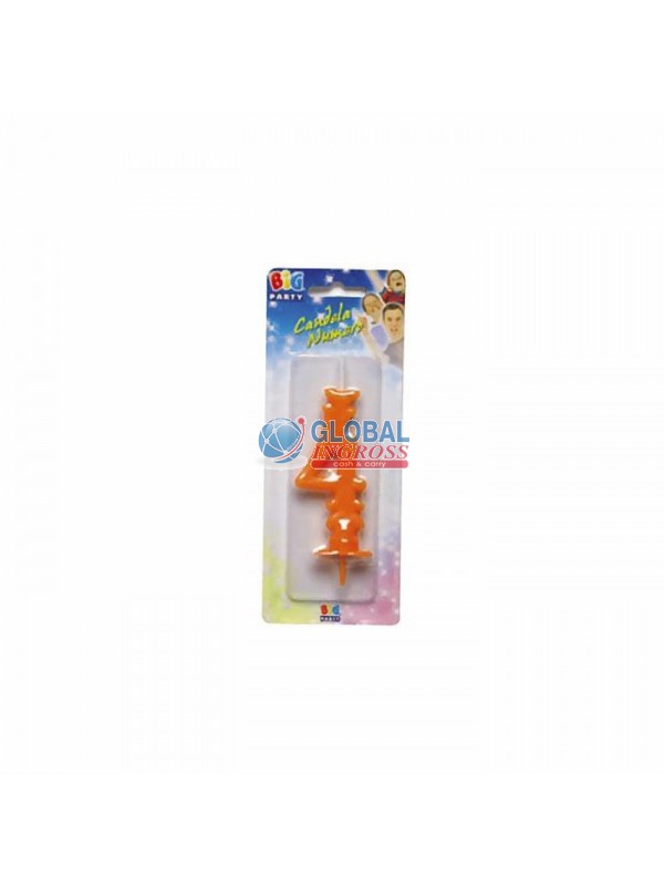 CANDELA CERA ARANCIO N.4