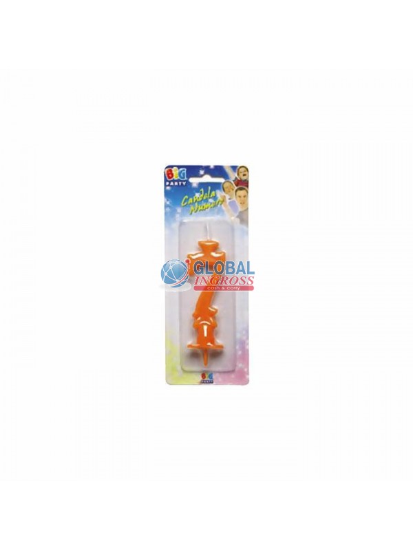 CANDELA CERA ARANCIO N.7