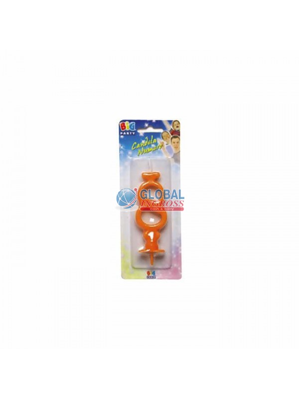 CANDELA CERA ARANCIO N.8