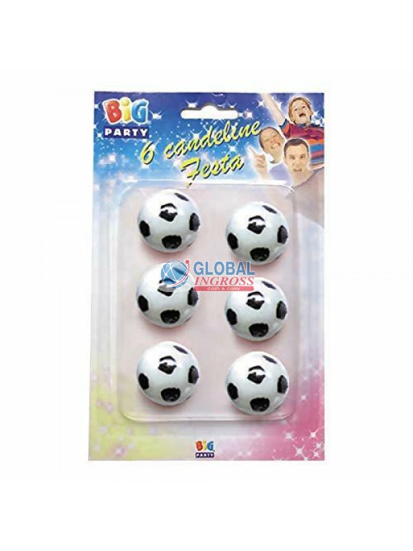 CANDELINE PALLONE CALCIO 6pz