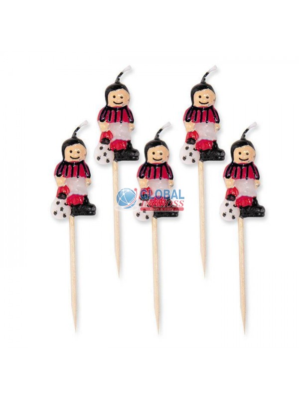 CANDELE ROSSO/NERI 5pz