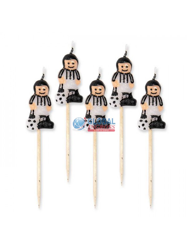 CANDELE BIANCO/NERI 5pz