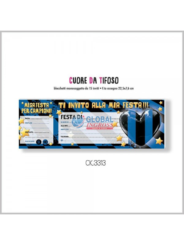 INVITI CUORE TIFOSO NERAZZURRO