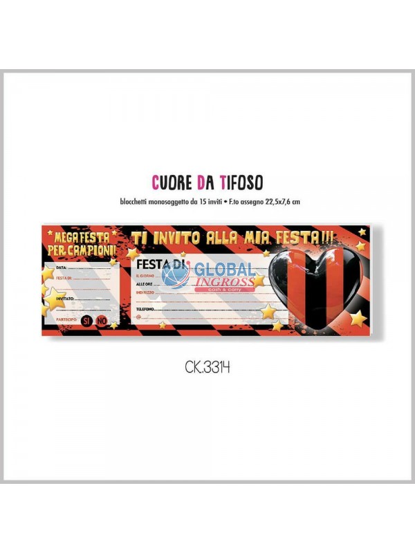 INVITI CUORE TIFOSO ROSSONERI