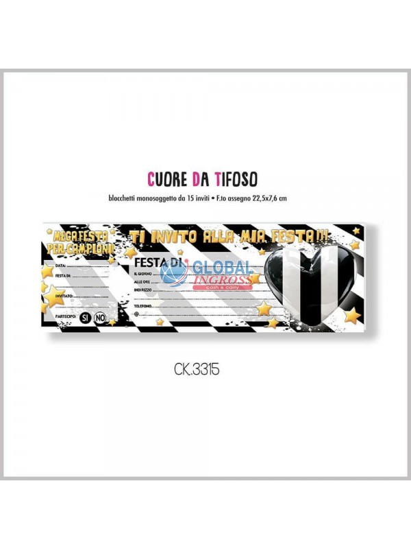 INVITI CUORE TIFOSO BIANCONERO