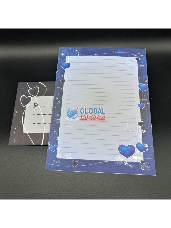 CARTA DA LETTERA LOVE BLU