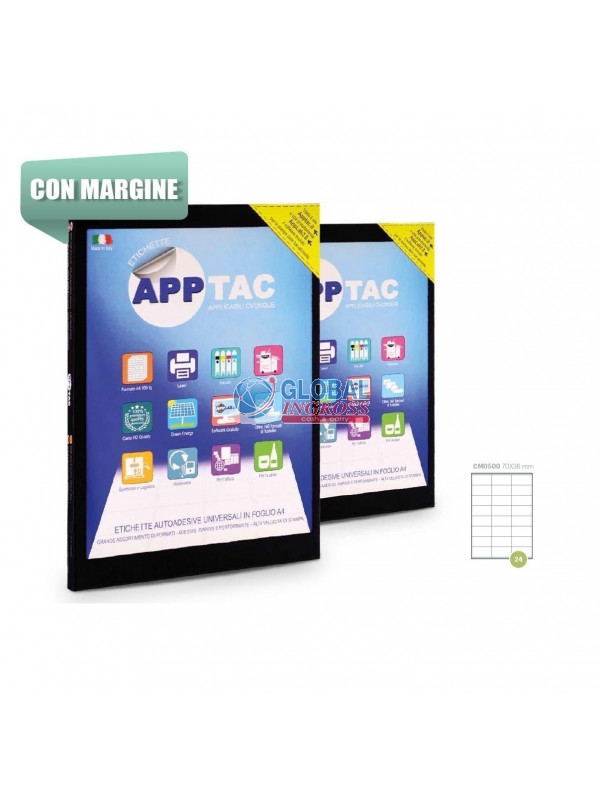 ETICHETTE A4 70x36 24xFG c/margine