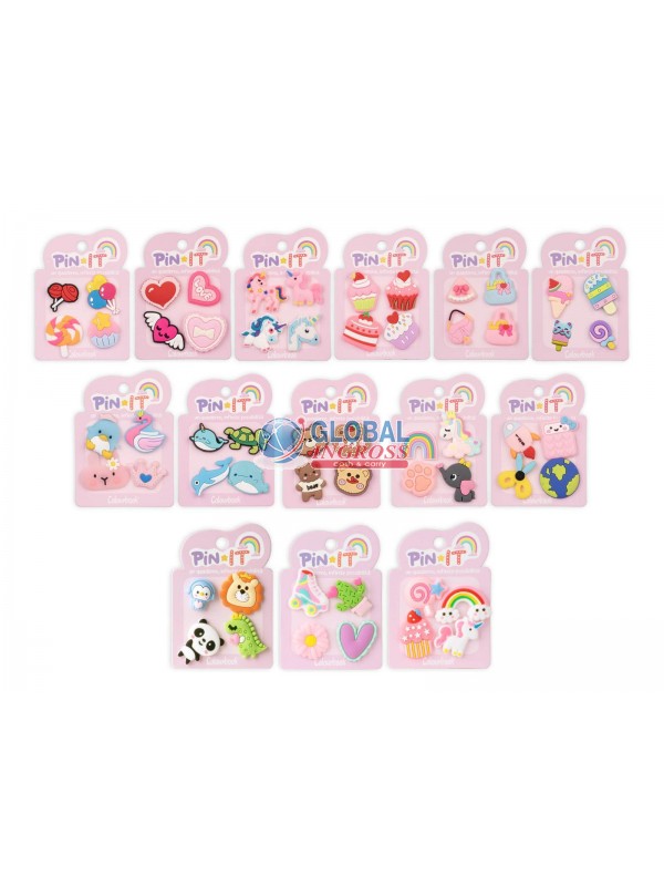 PIN-IT 4pz IN BLISTER mod.ass. COLOURBOOK