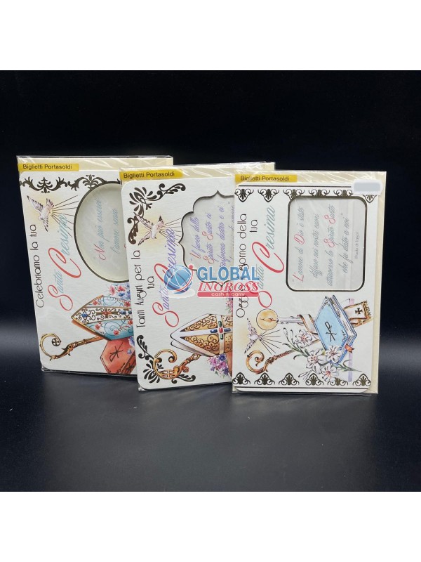 BIGLIETTO CRESIMA P/S CARTA AVORIO