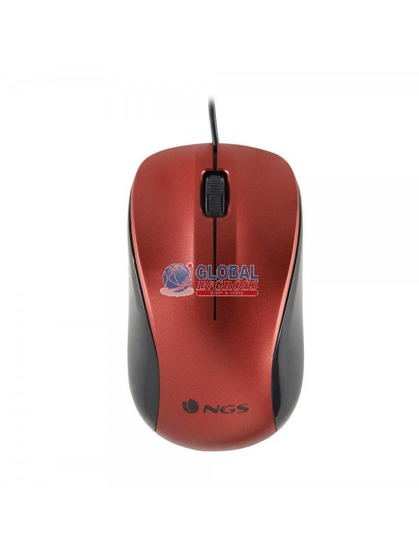 MOUSE OTTICO NGS 1200DPI C/FILO ROSSO