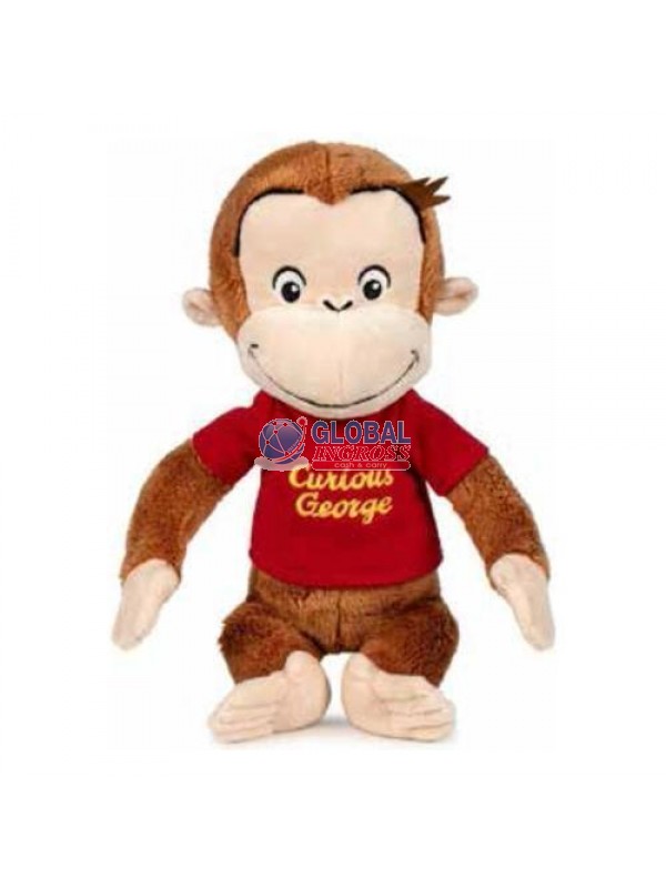 PELUCHE CURIOSO GEORGE 25cm RED TSHIRT