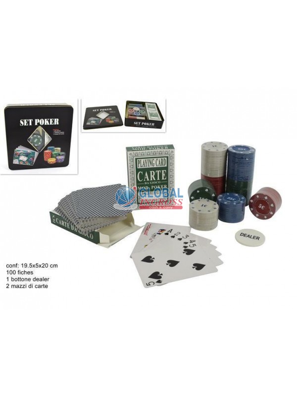 SCATOLA GIOCO POKER C/CARTE
