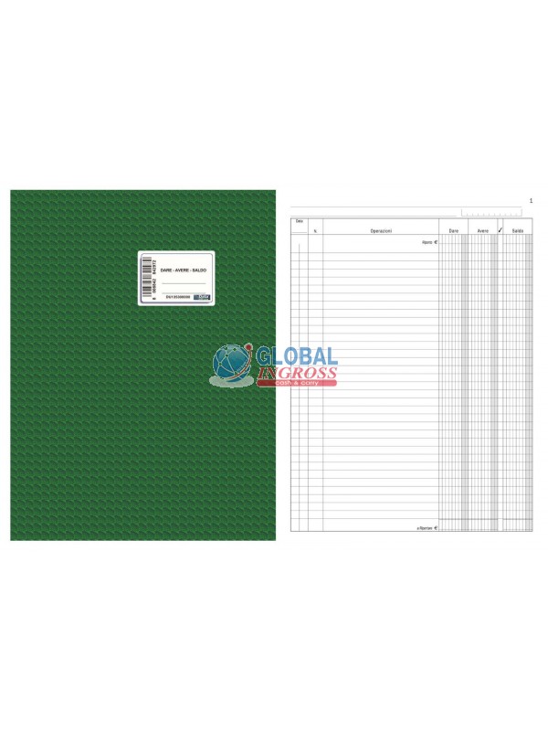 REGISTRO DARE/AVERE/SALDO 31x24,5 96pag
