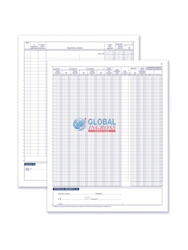 REGISTRO FATTURE 22pag NUMERATE
