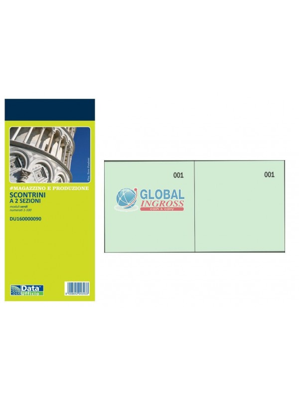 BLOCCO NUMERATO VERDE 1-100