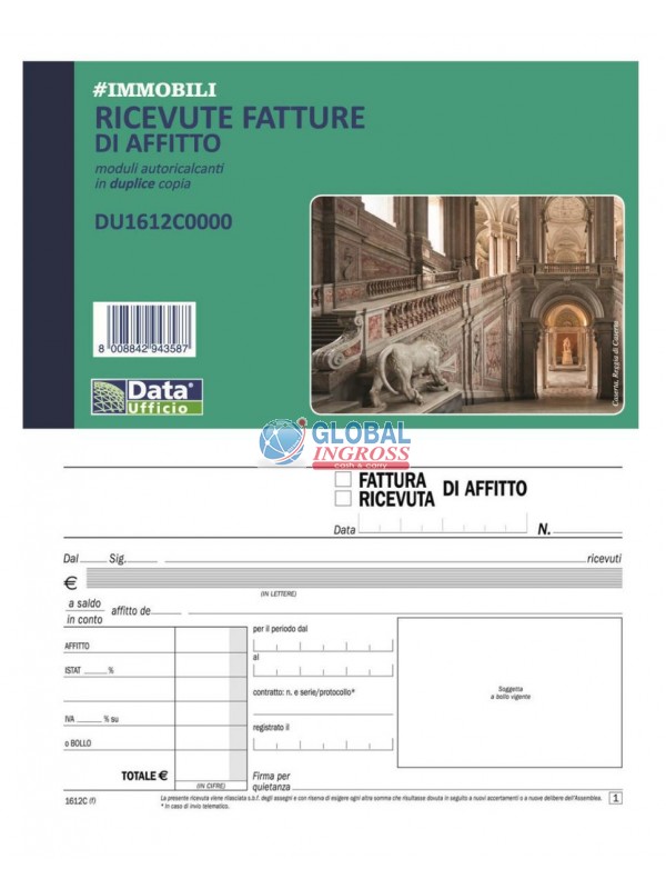 RICEVUTA/FATTURA AFFITTO 10x16,8