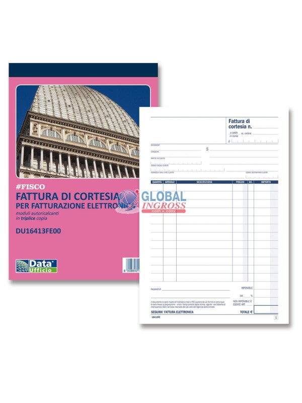 FATTURA DI CORTESIA A5 3copie