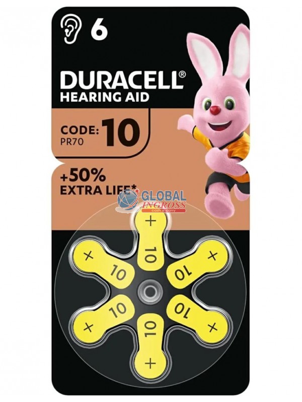DURACELL ACUSTICA 10 GIALLO 6pz new