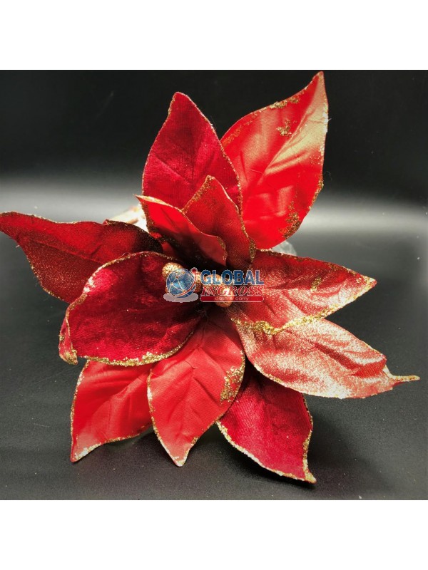 FIORE DECORATIVO ROSSO STELO LUNGO