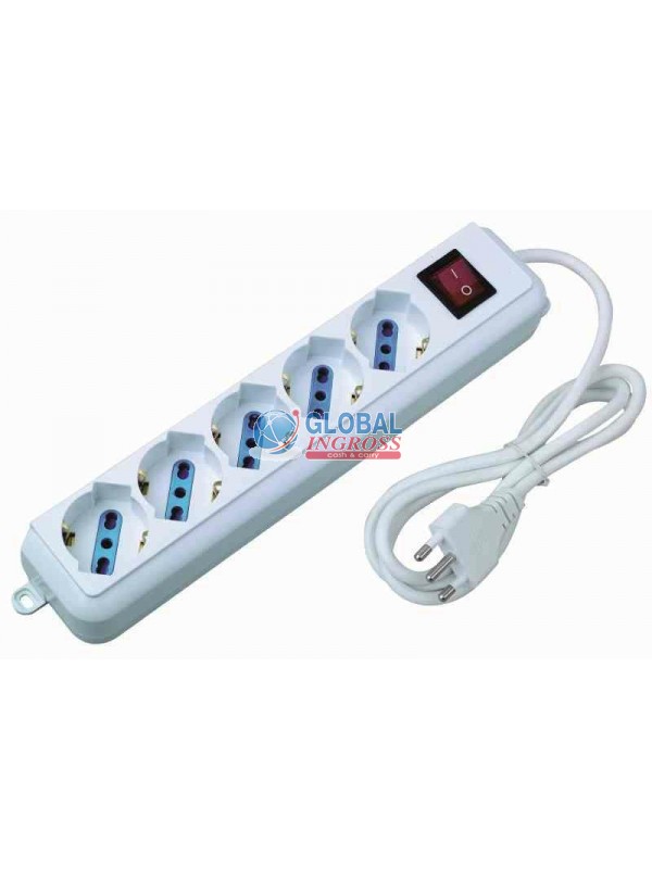 MULTIPRESA 5 POSTI SCHUKO/BIPASSO.