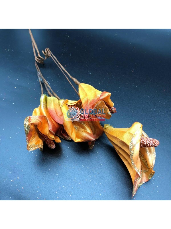 FIORE VASO GIGLIO BRONZO