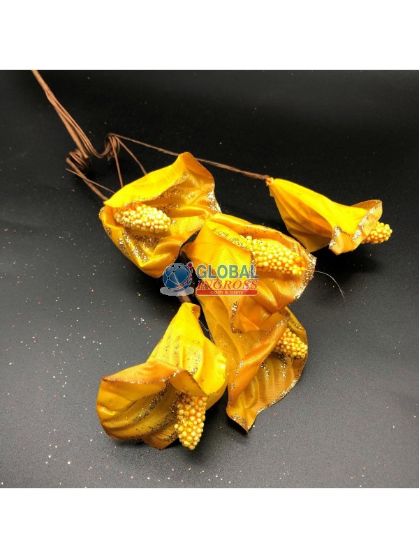 FIORE VASO GIGLIO ORO STELO LUNGO