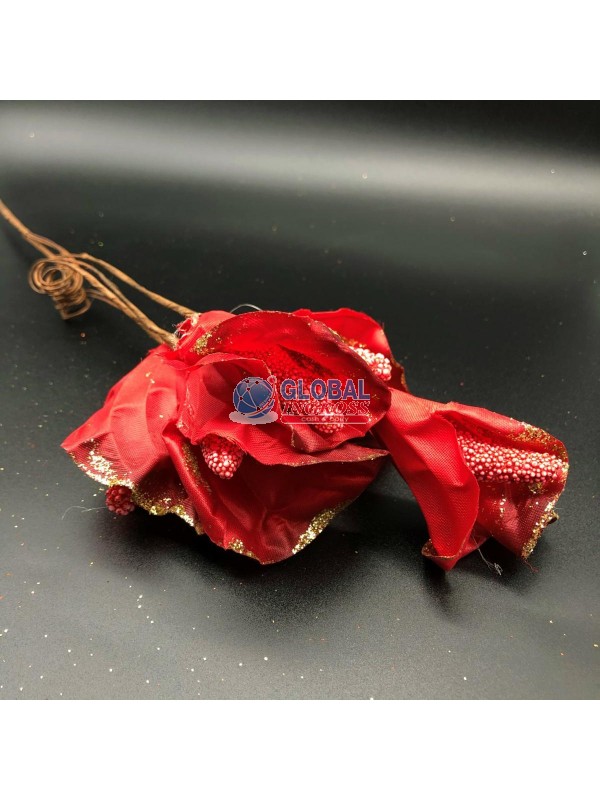 FIORE VASO GIGLIO ROSSOSTELO LUNGO   .m