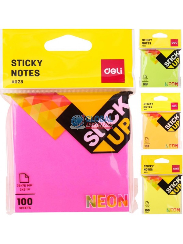 MEMO IN BLISTER 76x76 NEON 100ff.