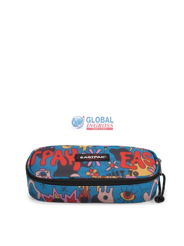 BUSTINA EASTPAK OVALE DOODLE BLUE