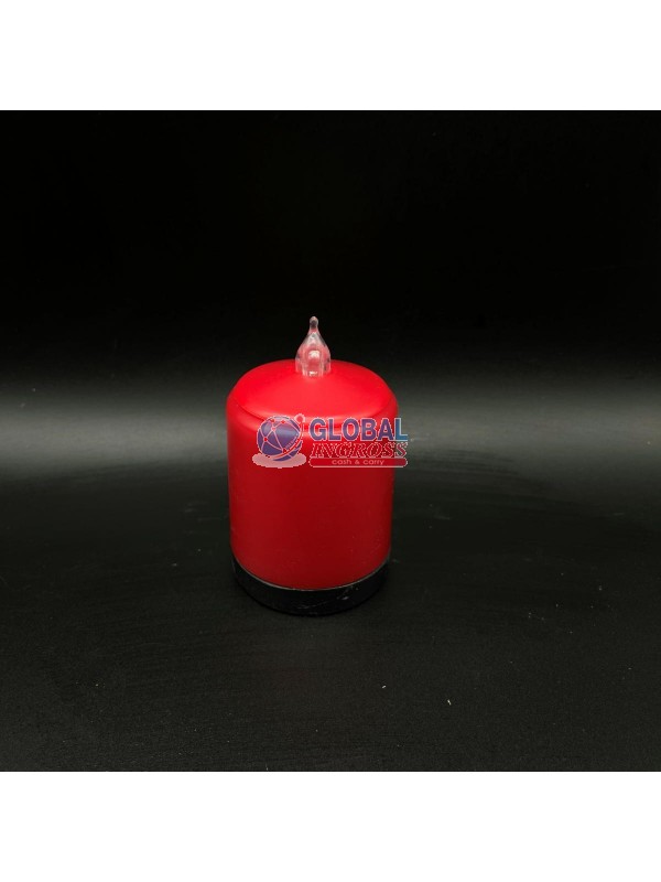 LUMINO ROSSO C/LUCE A BATTERIA