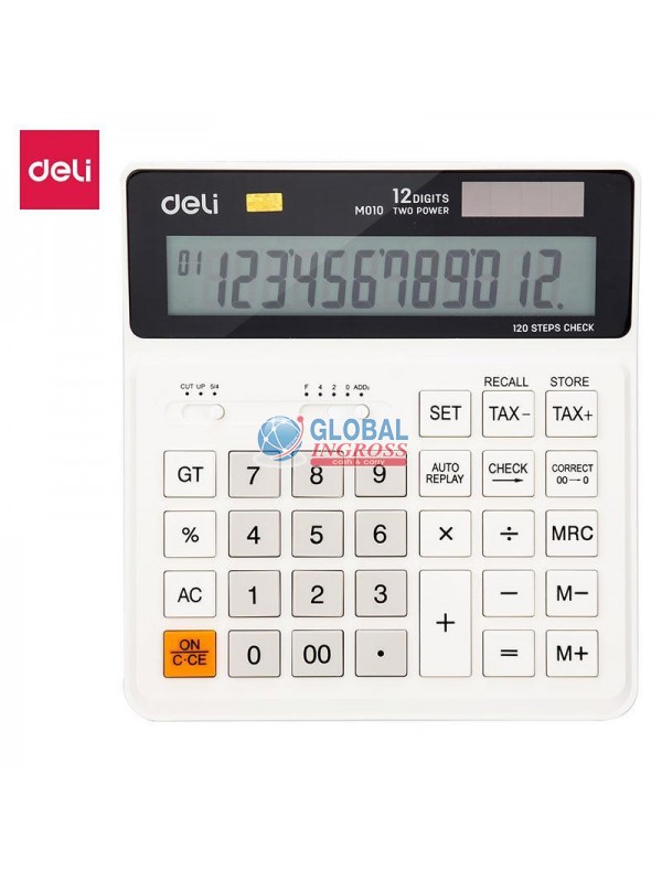 CALCOLATRICE DELI SMART12cifre BIANCA TAX