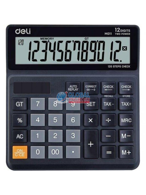CALCOLATRICE DELI SMART12cifre NERA TAX