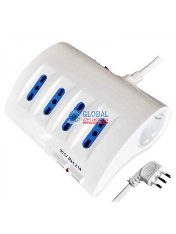 MULTIPRESA DA TAVOLO 6 PRESE + 2 USB