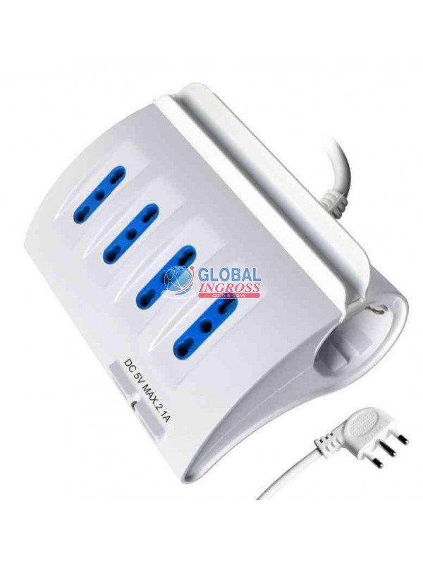 MULTIPRESA DA TAVOLO 6 PRESE + 2 USB + P/CELLULARE