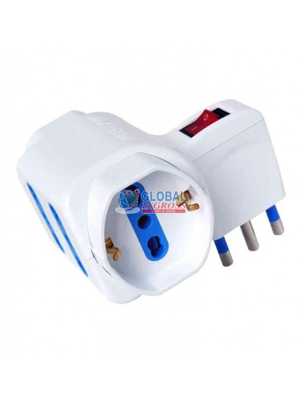 ADATTATORE 2 PRESE BIPASSO + 2 SCHUKO C/INTERRUTTORE SPINA 16A