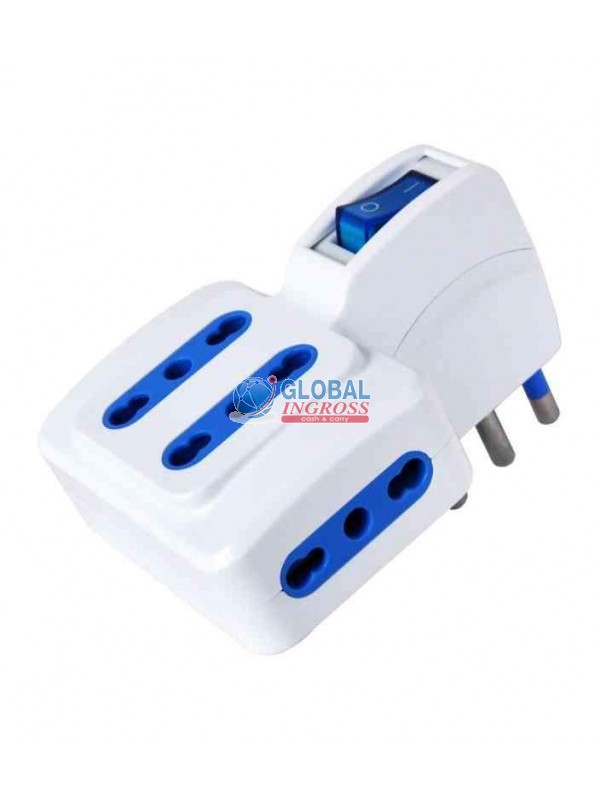 ADATTATORE 4 PRESE BIPASSO C/INTERRUTTORE SPINA 16A SALVASPAZIO