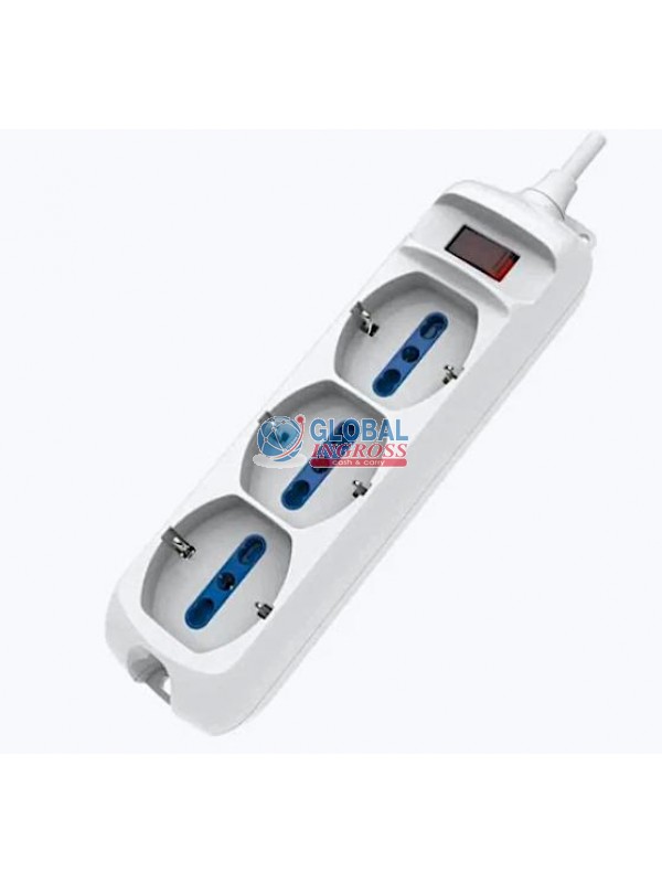 MULTIPRESA 3 SCHUKO C/SPINA 10A SALVASPAZIO C/INTERRUTTORE 1,5mt
