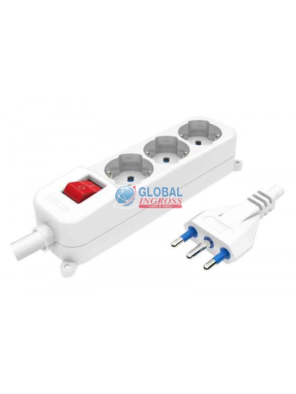 MULTIPRESA 3 SCHUKO C/SPINA 16A C/INTERRUTTORE 1,5mt